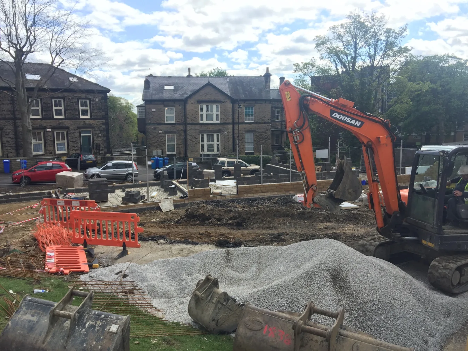 New-build foundations at Broomgrove Mews